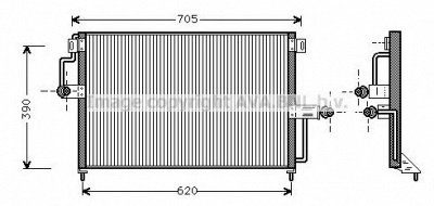 AVA QUALITY COOLING ol5227 -  Конденсатор, кондиционер